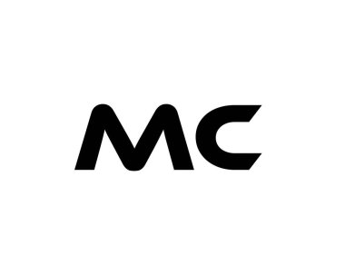 MC CM harf logo tasarım vektör şablonu