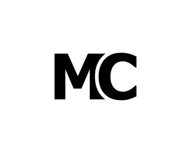 MC CM harf logo tasarım vektör şablonu
