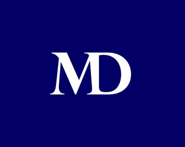 MD DM harf logo tasarım vektör şablonu