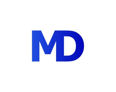 MD DM harf logo tasarım vektör şablonu