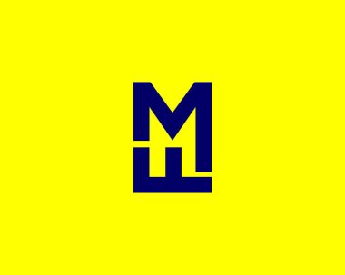 MF FM harf logo tasarım vektör şablonu
