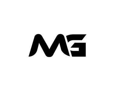 MG GM harf logo tasarım vektör şablonu