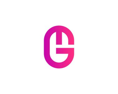 MG GM harf logo tasarım vektör şablonu