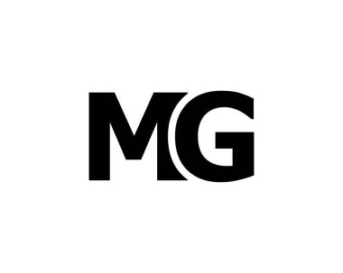 MG GM harf logo tasarım vektör şablonu