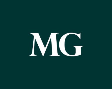 MG GM harf logo tasarım vektör şablonu