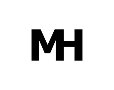 MH HM harf logo tasarım vektör şablonu