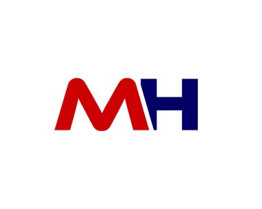 MH HM harf logo tasarım vektör şablonu