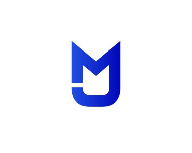 MJ JM harf logo tasarım vektör şablonu