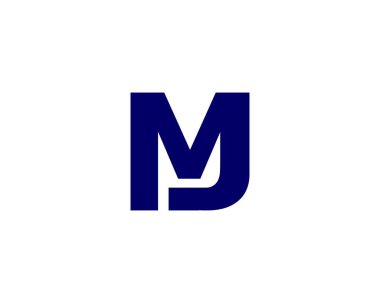 MJ JM harf logo tasarım vektör şablonu