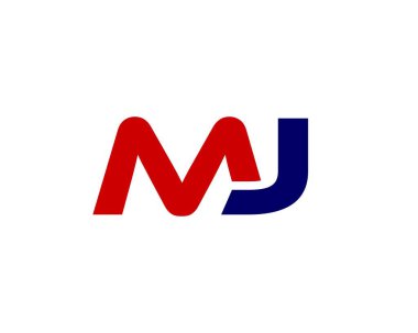 MJ JM harf logo tasarım vektör şablonu