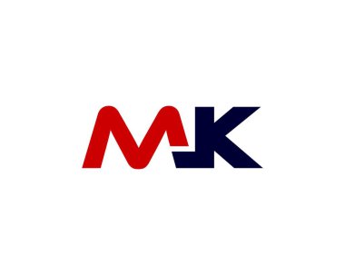 MK KM Letter logo tasarım vektör şablonu