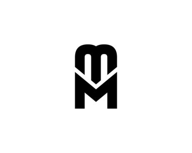 MM harf logo tasarım vektör şablonu