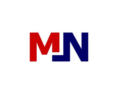 MN NM harf logo tasarım vektör şablonu