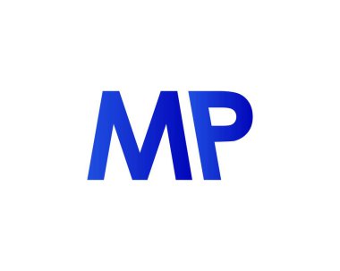 MP PM harfi logo tasarım vektör şablonu