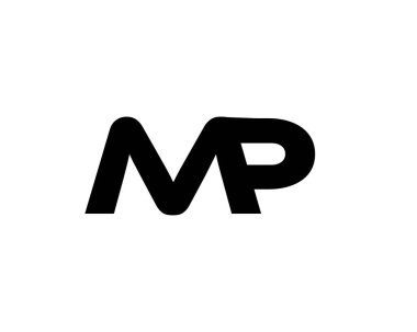 MP PM harfi logo tasarım vektör şablonu