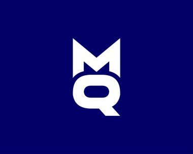 MQ QM harf logo tasarım vektör şablonu