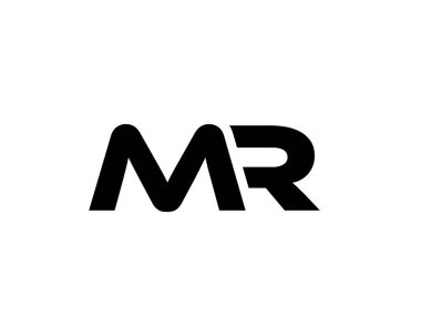 MR RM harf logo tasarım vektör şablonu