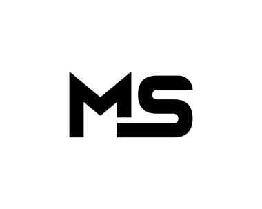 MS SM Letter logo tasarım vektör şablonu
