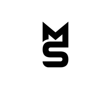 MS SM Letter logo tasarım vektör şablonu