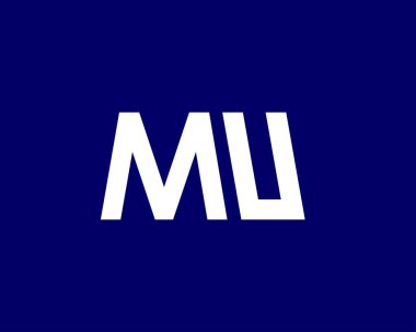 MU UM Harf logo tasarım vektör şablonu