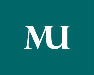 MU UM Harf logo tasarım vektör şablonu