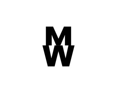 MW WM Letter logo tasarım vektör şablonu
