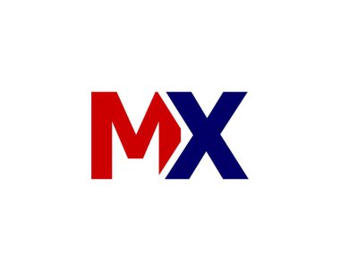 MX XM harf logo tasarım vektör şablonu