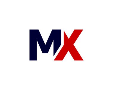 MX XM harf logo tasarım vektör şablonu