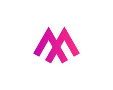 MX XM harf logo tasarım vektör şablonu