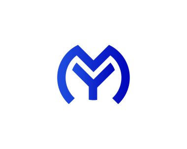 YM harf logo tasarım vektör şablonum