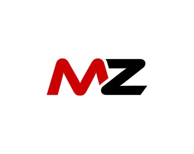 MZ ZM harf logo tasarım vektör şablonu