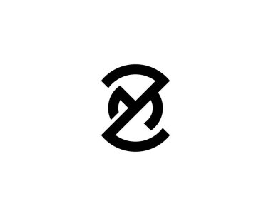 MZ ZM harf logo tasarım vektör şablonu