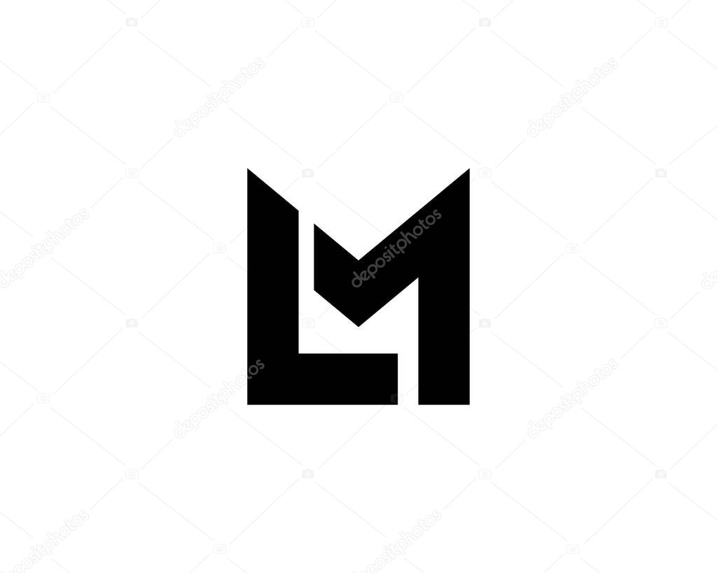 ML LM letter logo design vector template