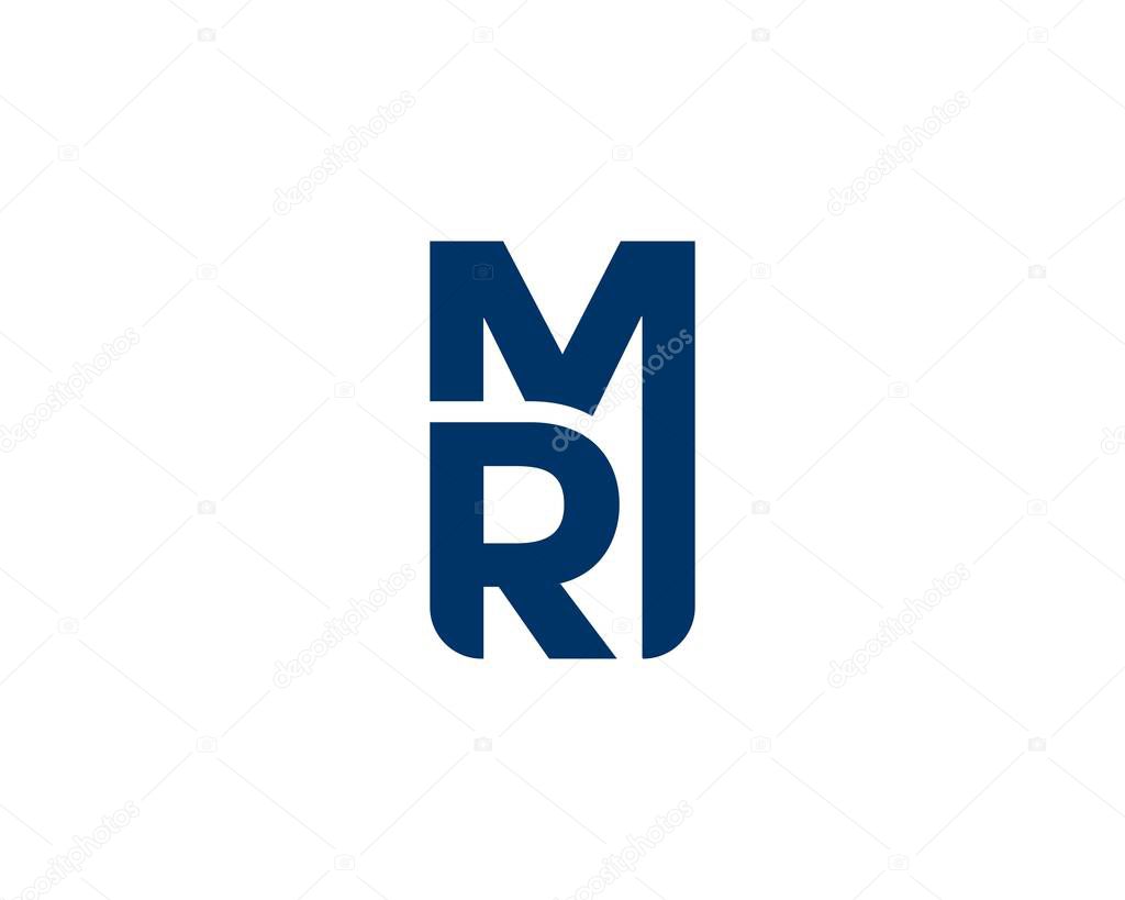 MR RM Letter logo design vector template