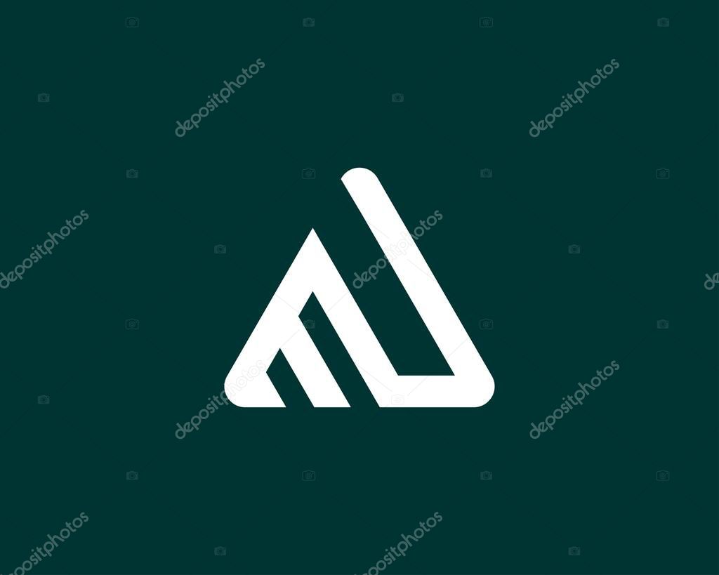 MU UM Letter logo design vector template