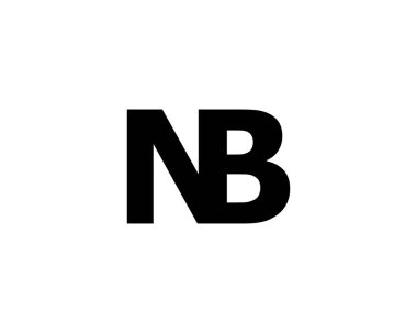 NB BN Letter logo tasarım vektör şablonu