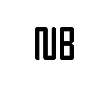 NB BN Letter logo tasarım vektör şablonu