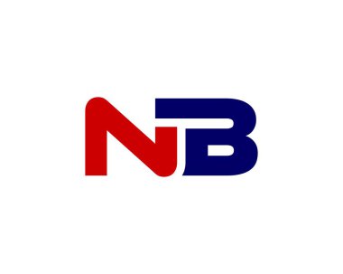 NB BN Letter logo tasarım vektör şablonu