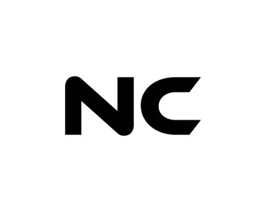 NC CN harf logo tasarım vektör şablonu