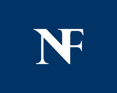 NF FN harf logo tasarım vektör şablonu