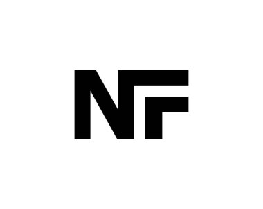 NF FN harf logo tasarım vektör şablonu