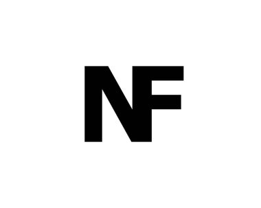 NF FN harf logo tasarım vektör şablonu
