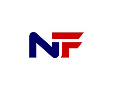 NF FN harf logo tasarım vektör şablonu