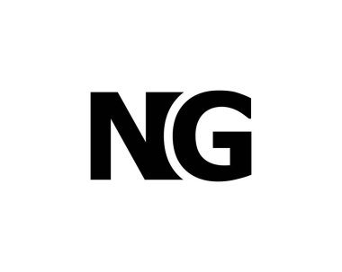 NG GN harf logo tasarım vektör şablonu