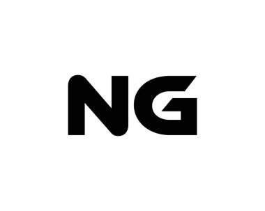 NG GN harf logo tasarım vektör şablonu