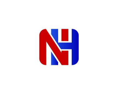 NH HN harf logo tasarım vektör şablonu