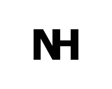 NH HN harf logo tasarım vektör şablonu