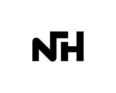 NH HN harf logo tasarım vektör şablonu