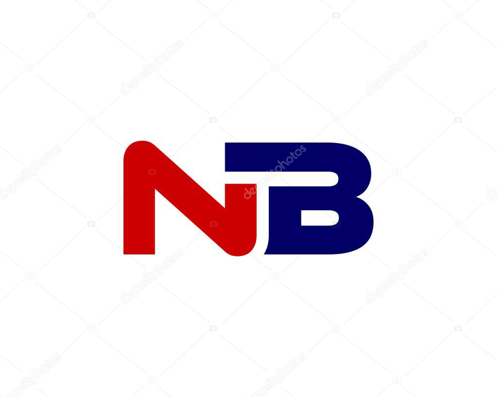 NB BN Letter logo design vector template