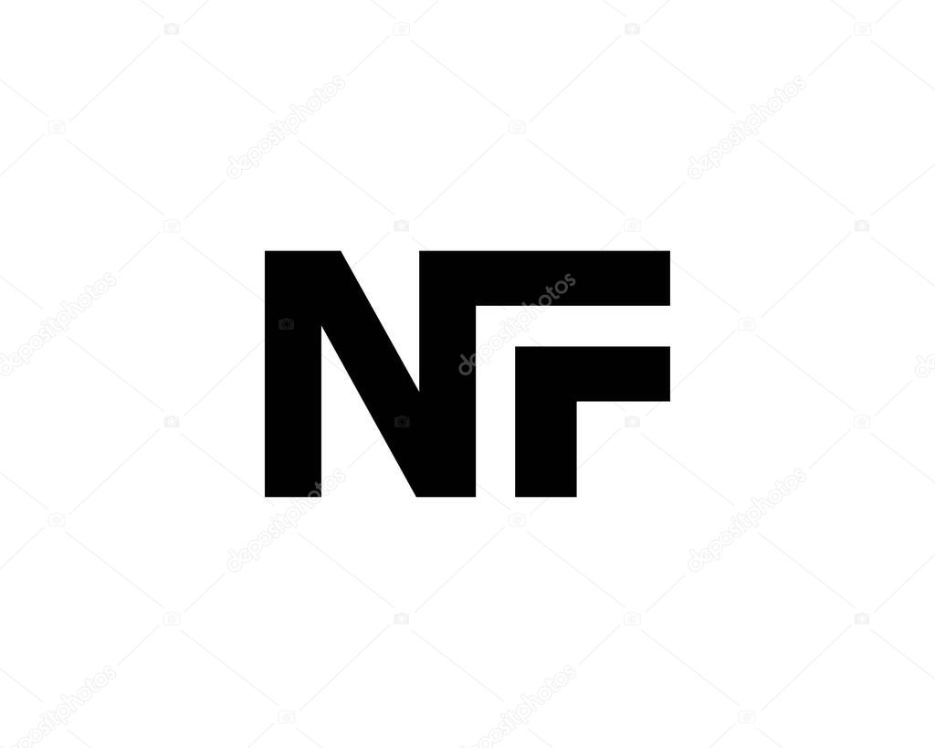 NF FN letter logo design vector template